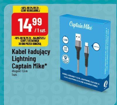 Kabel ładujący Lightning Captain Mike promocja w POLOmarket
