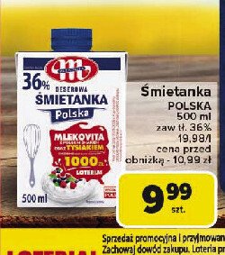 Śmietanka polska 36% Mlekovita promocja w Carrefour