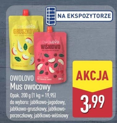 Mus owocowy jabłkowo-porzeczkowy promocja w Aldi