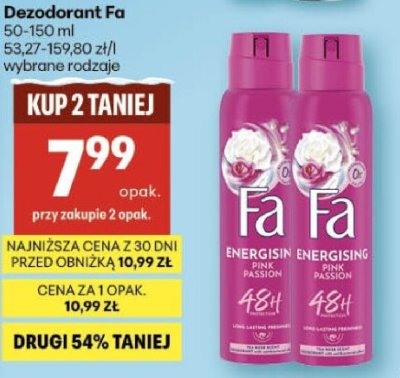 Dezodorant Fa Energising Passion promocja w Delikatesy Centrum