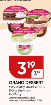 Grand dessert Ehrmann promocja w Chata Polska