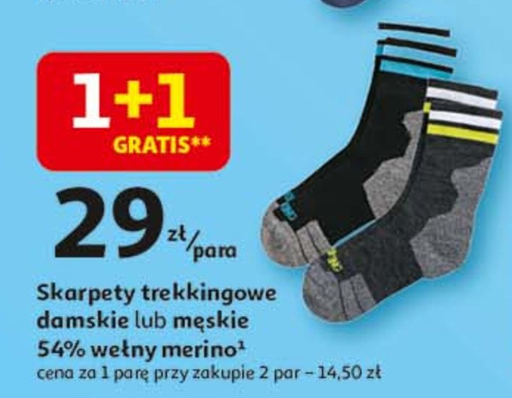 Skarpety trekkingowe męskie promocja w Auchan