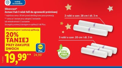 Zestaw 3 rolek folii do zgrzewarki próżniowej  promocja w Lidl