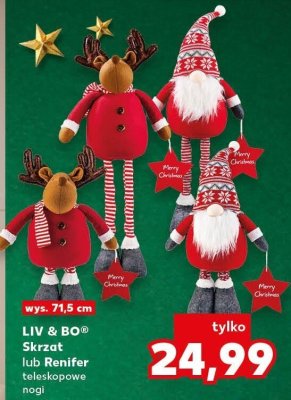 Skrzat lub Renifer teleskopowe nogi LIV & BO wys. 71,5 cm promocja w Kaufland