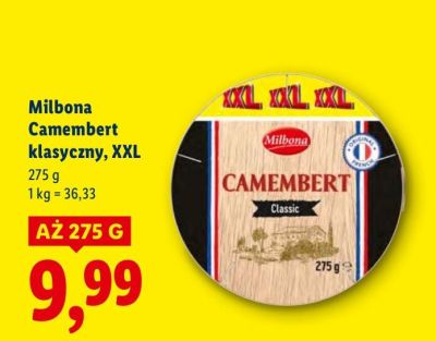 Ser Milbona Camembert klasyczny, XXL promocja w Lidl