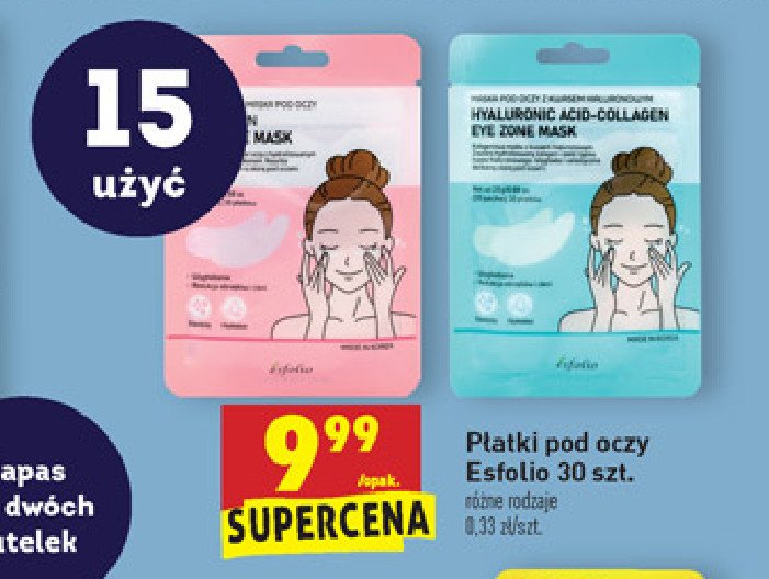 P艂atki pod oczy hialuronowe Esfolio promocja