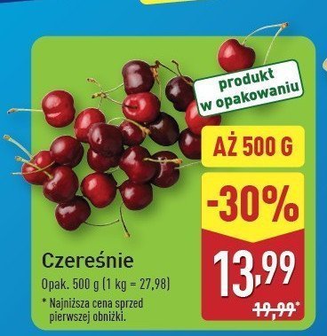 Czereśnie promocja w Aldi