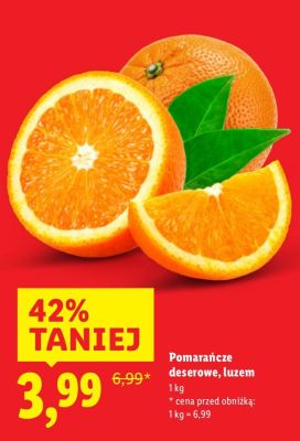 Pomarańcze deserowe promocja w Lidl