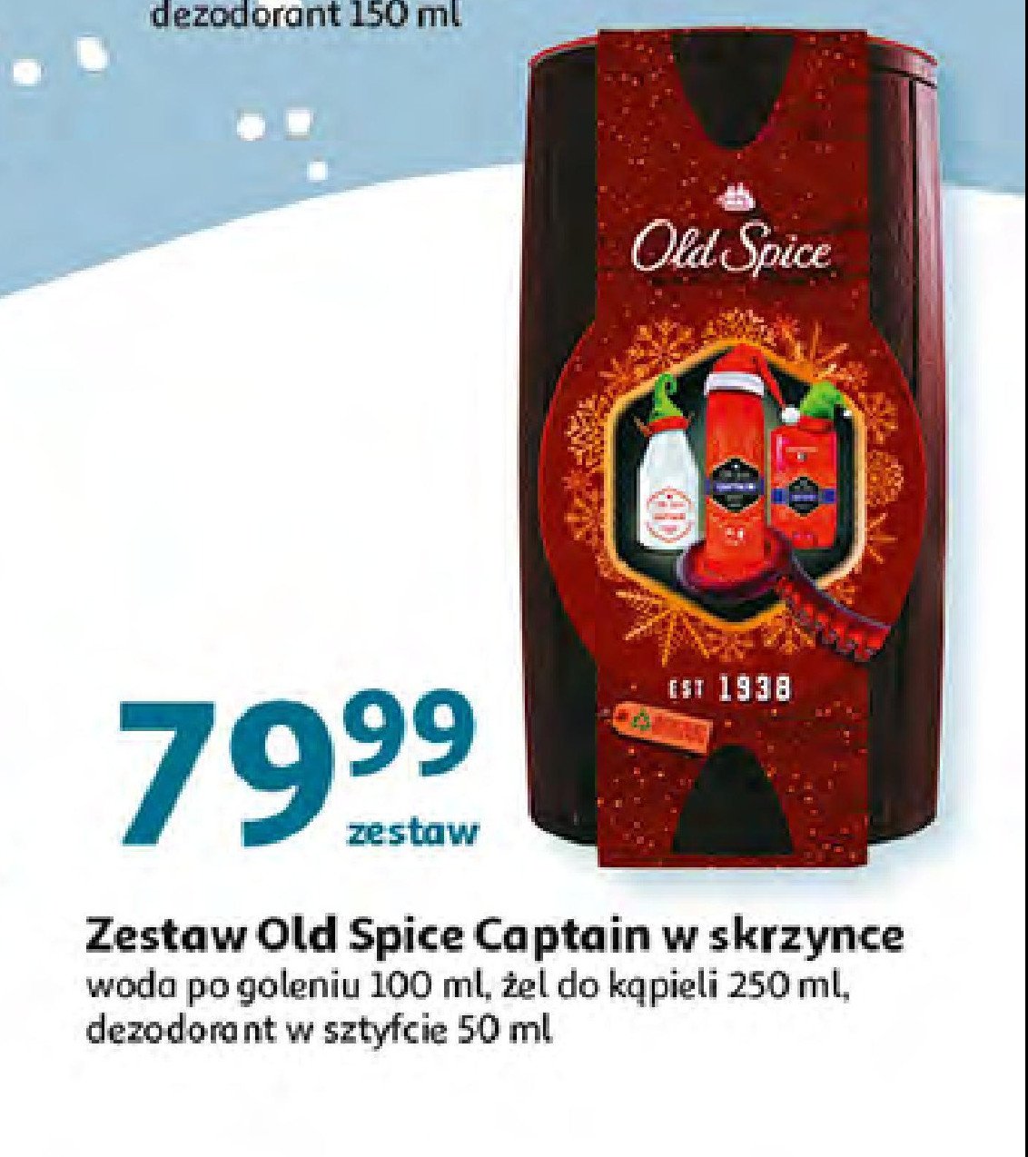 Zestaw w pudełku deep sea: żel pod prysznic 250 ml + antyperspirant w sprayu 150 ml + dezodorant 50 ml Old spice zestaw promocja