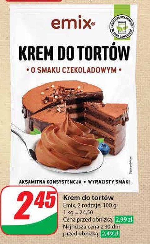 Krem o smaku czekoladowym Emix promocja w Dino