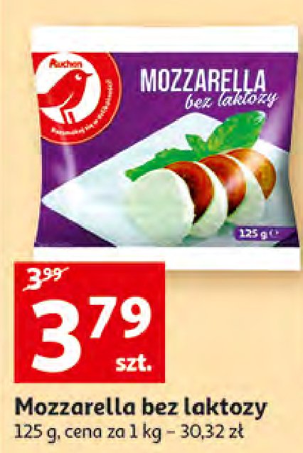 Ser mozzarella bez laktozy Auchan promocja