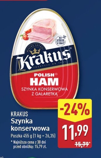 Szynka konserwowa Krakus animex promocja w Aldi