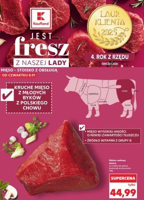 Udziec wołowy ekstra na rolady lub gulasz, doskonały do pieczenia Kaufland promocja w Kaufland