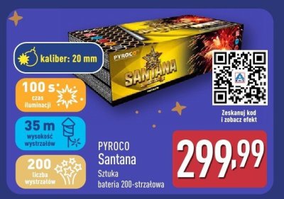 Sztuczne ognie Santana bateria 200-strzałowa promocja w Aldi