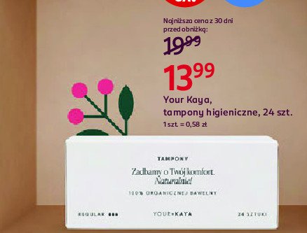 Tampony regular Your kaya promocja w Rossmann