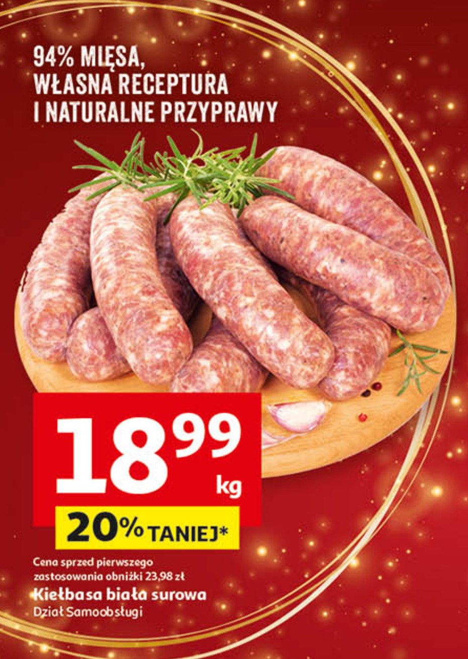 Kiełbasa biała surowa promocja