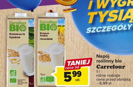 Napój ryżowy Carrefour bio promocja