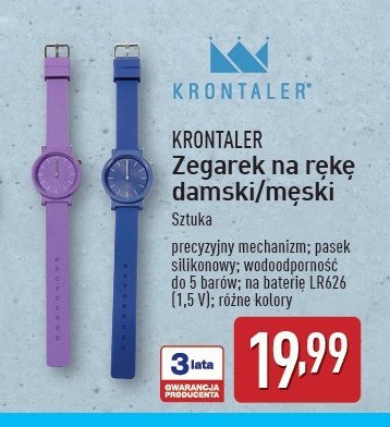 Zegarek damski Krontaler promocja w Aldi