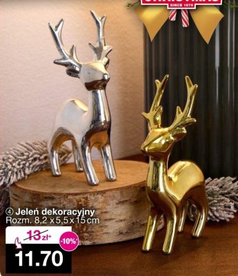 Jeleń dekoracyjny 8.2 x 5.5 x 15 cm promocja w Woolworth