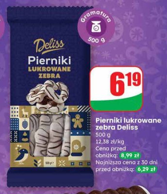 Pierniki lukrowane zebra Deliss promocja w Dino