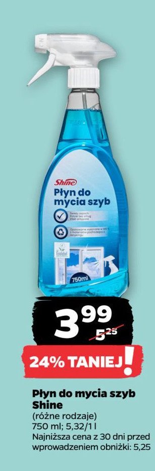 Płyn do czyszczenia szyb Shine classic promocja