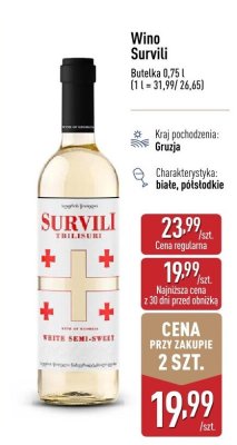 Wino Survili promocja w Aldi