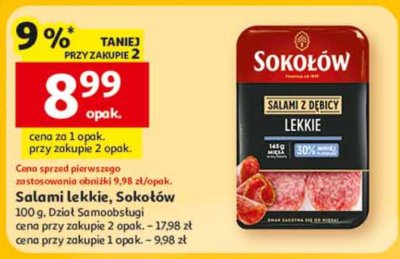 Salami lekkie, Sokołów promocja w Auchan