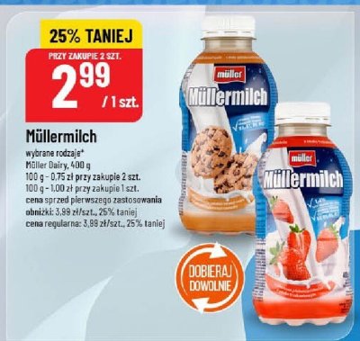 Jogurt Müllermilch  promocja w POLOmarket