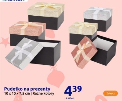 Pudełko na prezenty 10 x 10 x 7,5 cm - Różne kolory promocja w Action