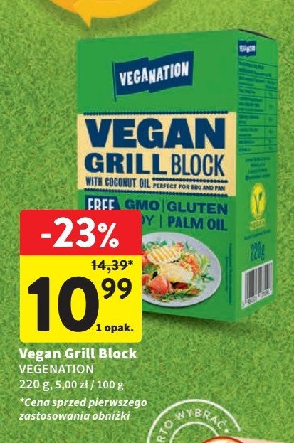 Produkt wegański na grilla Veganation promocja
