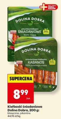 Kiełbaski śniadaniowe klasyczne promocja w Biedronka