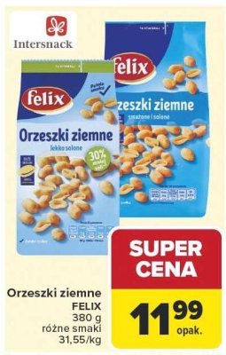 Orzeszki ziemne Felix promocja w Carrefour Market