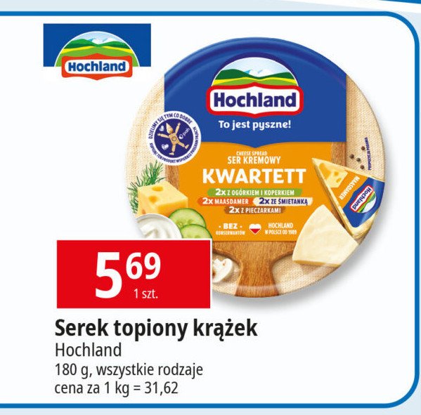 Ser topiony kwartett Hochland promocja