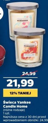 Świeca Yankee Candle Home, różne rodzaje promocja w Netto