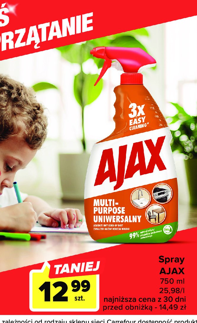 Płyn do czyszczenia spray Ajax . promocja