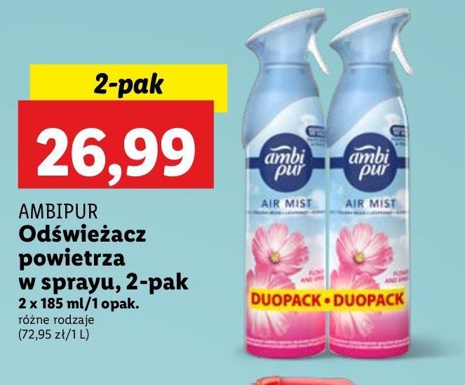 Odświeżacz powietrza flower&spring Ambi pur promocja