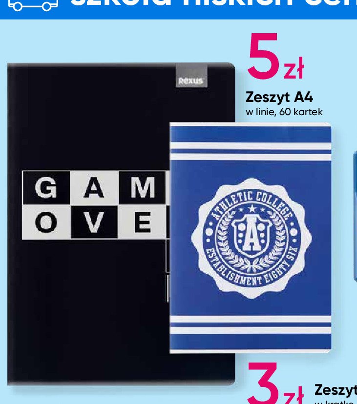 Zeszyt a4/60k linia Rexus promocja