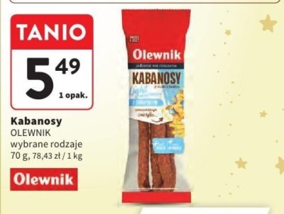 Kabanosy Olewnik wybrane rodzaje promocja w Intermarche