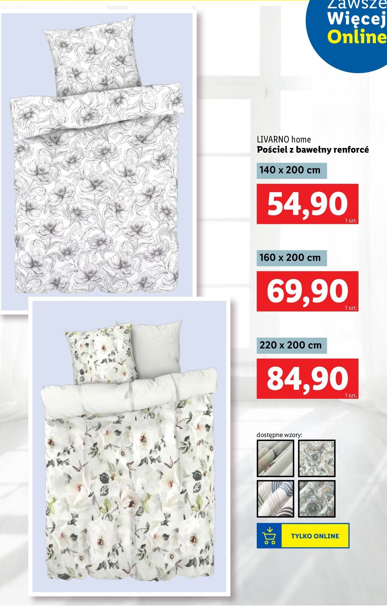 Komplet pościeli dwustronnej z bawełną renforce 220 x 200 cm + 2 x 70 x 80 cm promocja