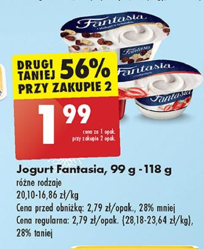 Jogurt z truskawkami Danone fantasia promocja w Biedronka