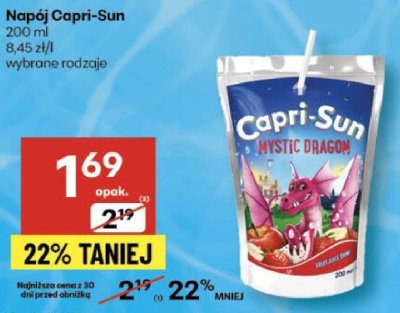 Napój Capri-Sun 200 ml wybrane rodzaje promocja w Delikatesy Centrum
