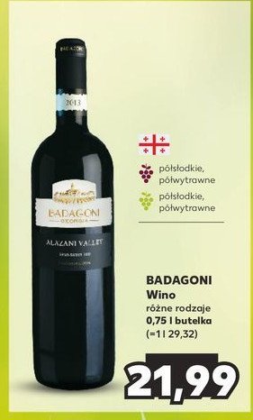 Wino Badagoni alazani semi sweet promocja
