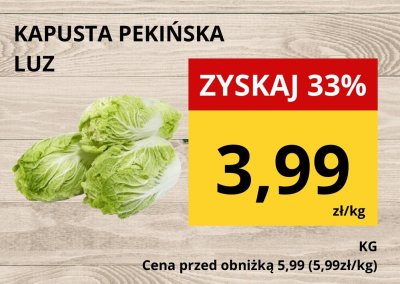 Kapusta promocja w Supeco