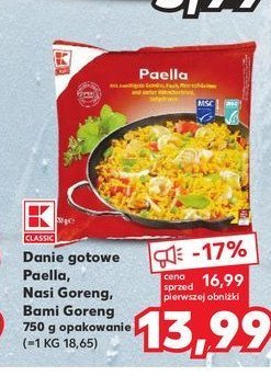 Danie tagliatelle z grzybami K-classic promocja