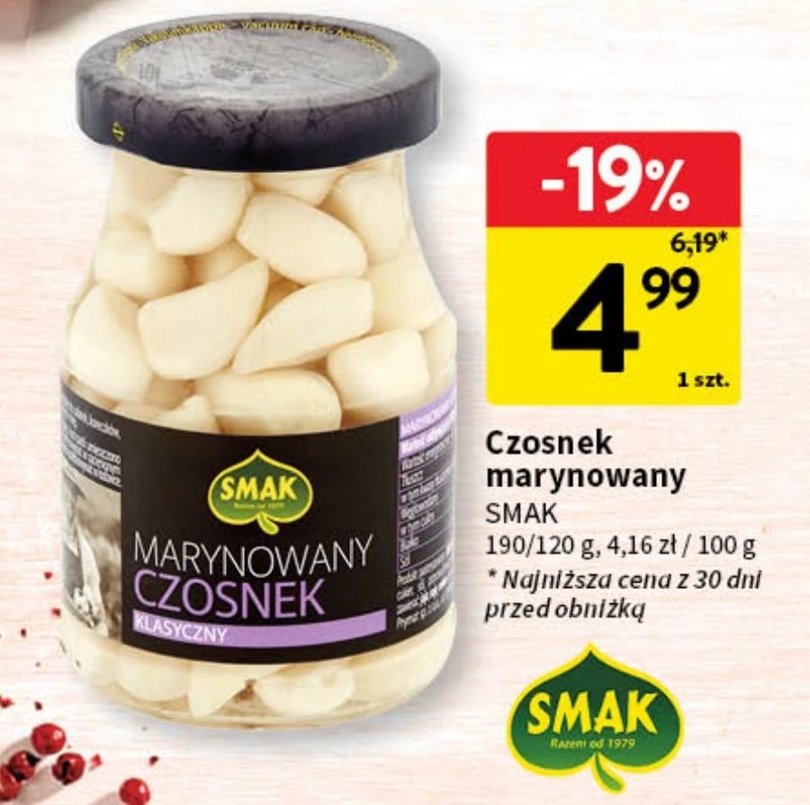 Czosnek marynowany klasyczny Smak promocja w Intermarche