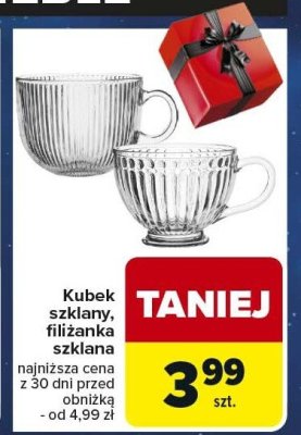Kubek lub filiżanka szklana Carrefour promocja w Carrefour