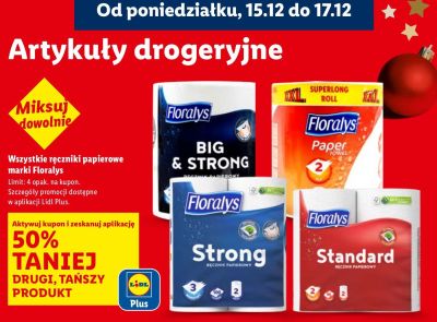 Ręczniki papierowe Floralys Big & Strong, Strong, Standard, Paper Compact, Superlong Roll promocja w Lidl