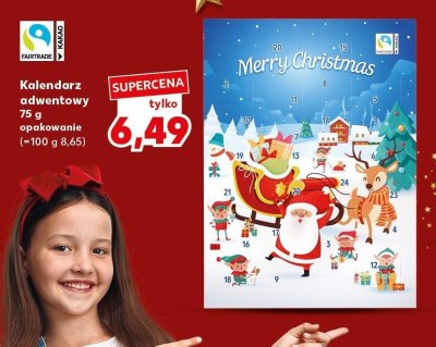 Kalendarz adwentowy 75 g opakowanie promocja w Kaufland