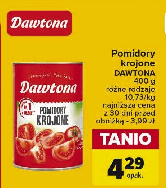 Pomidory krojone Dawtona promocja