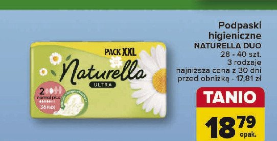 Podpaski higieniczne super plus Naturella ultra promocja